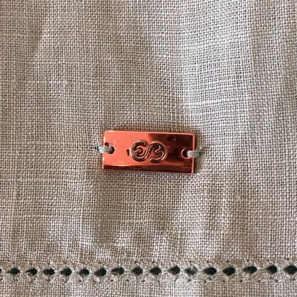 Escada Linen Aqua Pearl Accent Lightweight Tunic Top size 4 in Surf - Picture 8 of 16